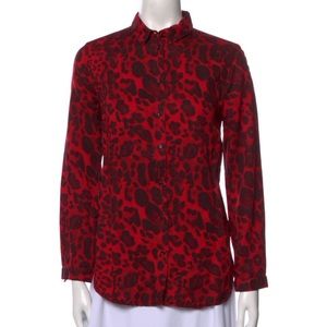 • Sandro Button-Up Top
• Animal Print